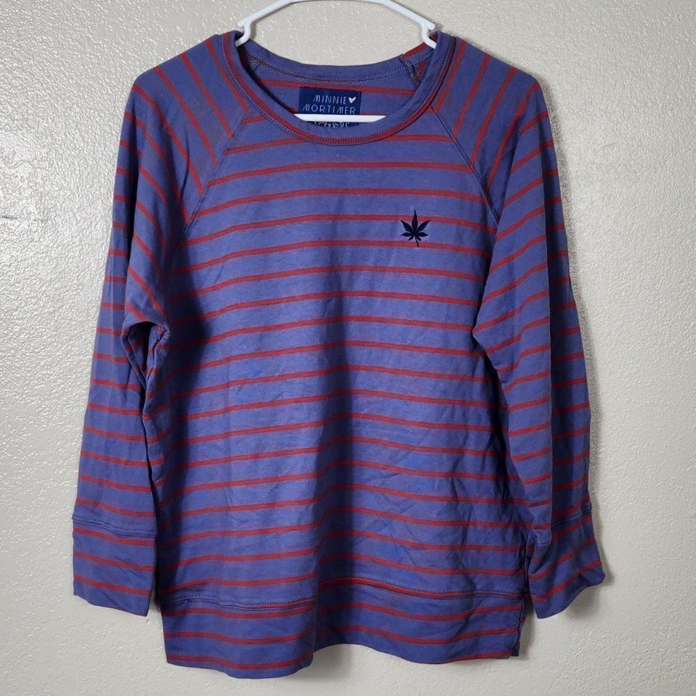 NWOT Pot Leaf Long Sleeve T-shirt Ringer 420 Men's Size L Minnie Mortimer Boast